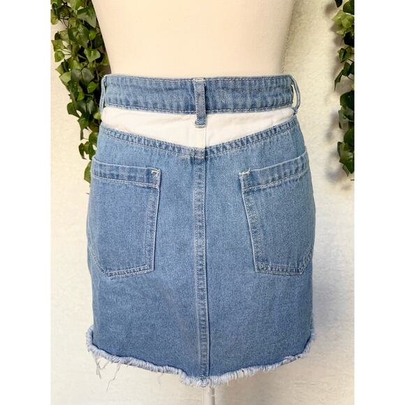 Cloud Ten Cotton Asymmetrical High Waisted Mini Skirt Women's Small - Picture 6 of 9